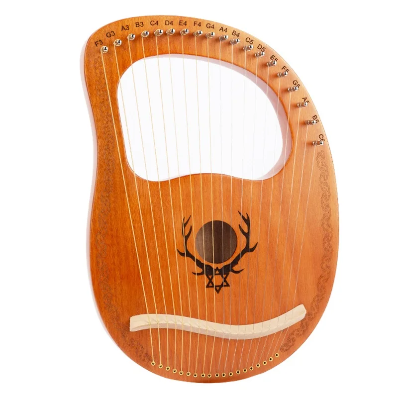 Musical Instrument Lyre - 19-струнная лира-арфа из красного дерева, музыкальный