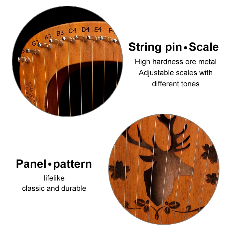 19-струнная лира-арфа из красн – обзор и цена Musical Instrument Lyre