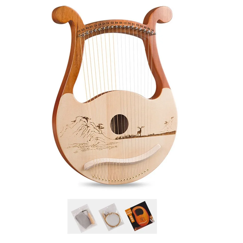 Высокое качество 19-струнная л – обзор и цена Musical Instrument Lyre